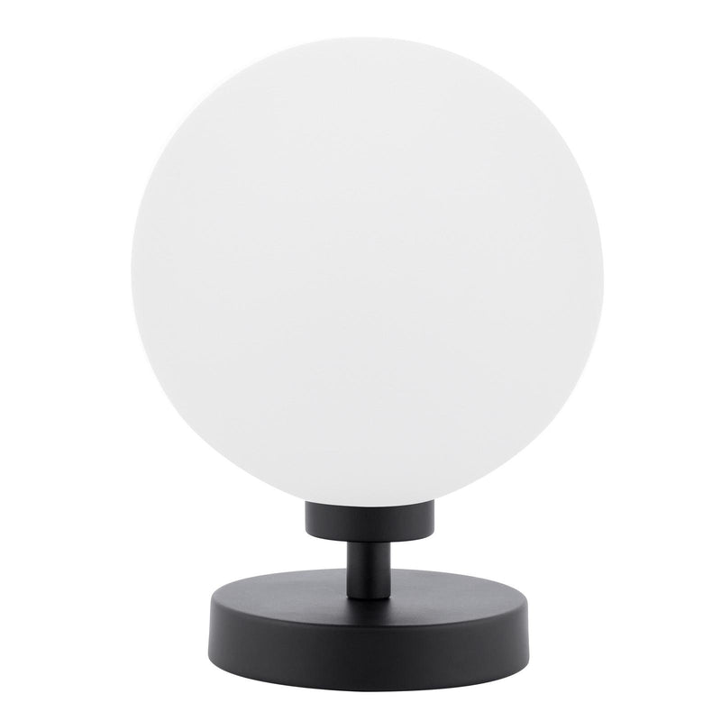 Dar Lighting Esben Touch Table Lamp Matt Black With Opal Glass • ESB4122-23