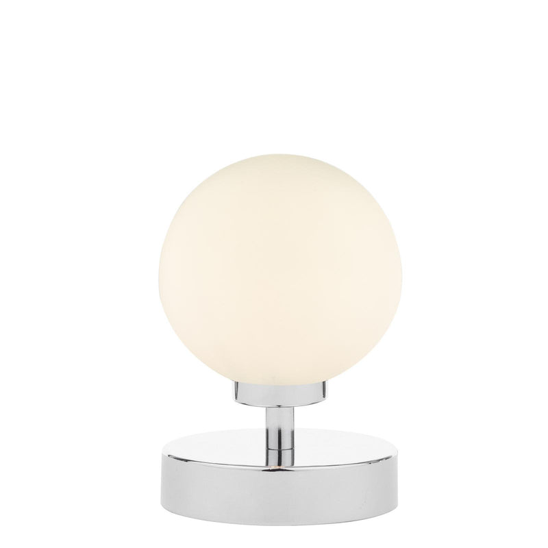 Dar Lighting Esben Touch Table Lamp Polished Chrome With Opal Glass • ESB4150-02