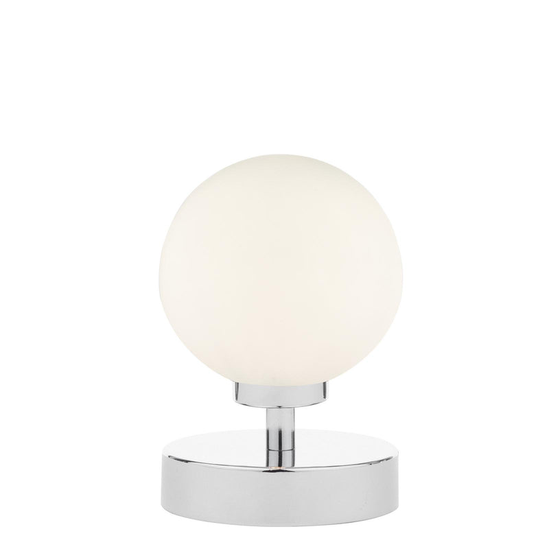 Dar Lighting Esben Touch Table Lamp Polished Chrome With Opal Glass • ESB4150-02
