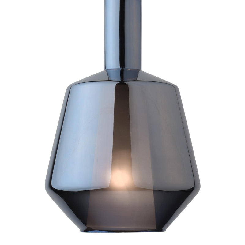 Dar Lighting Esmeralda Small Pendant Blue Glass and Opal Glass • ESM0123
