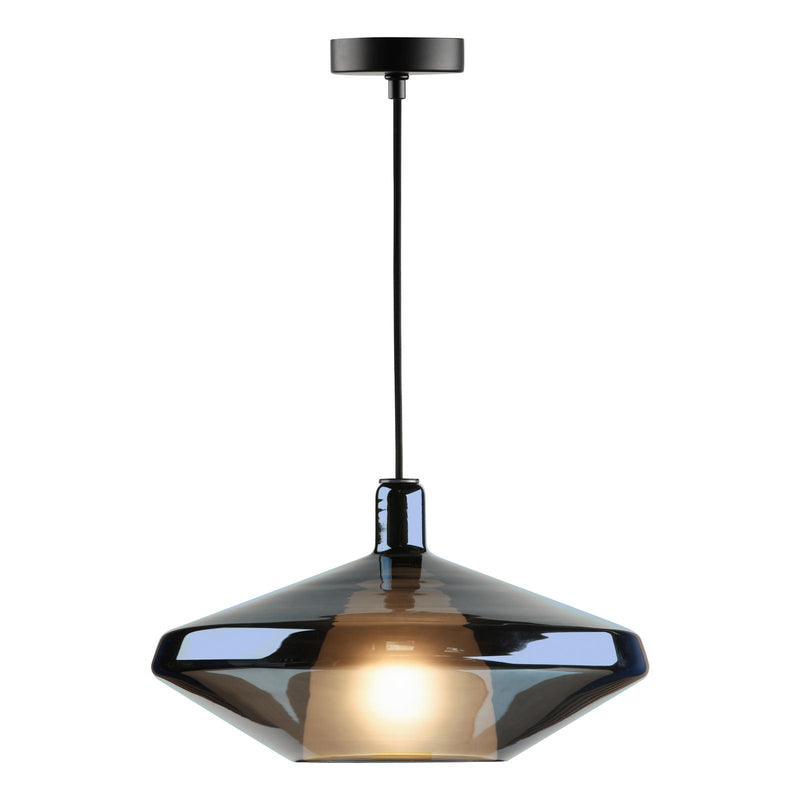 Dar Lighting Esmeralda Large Pendant Blue & Opal Glass • ESM8623