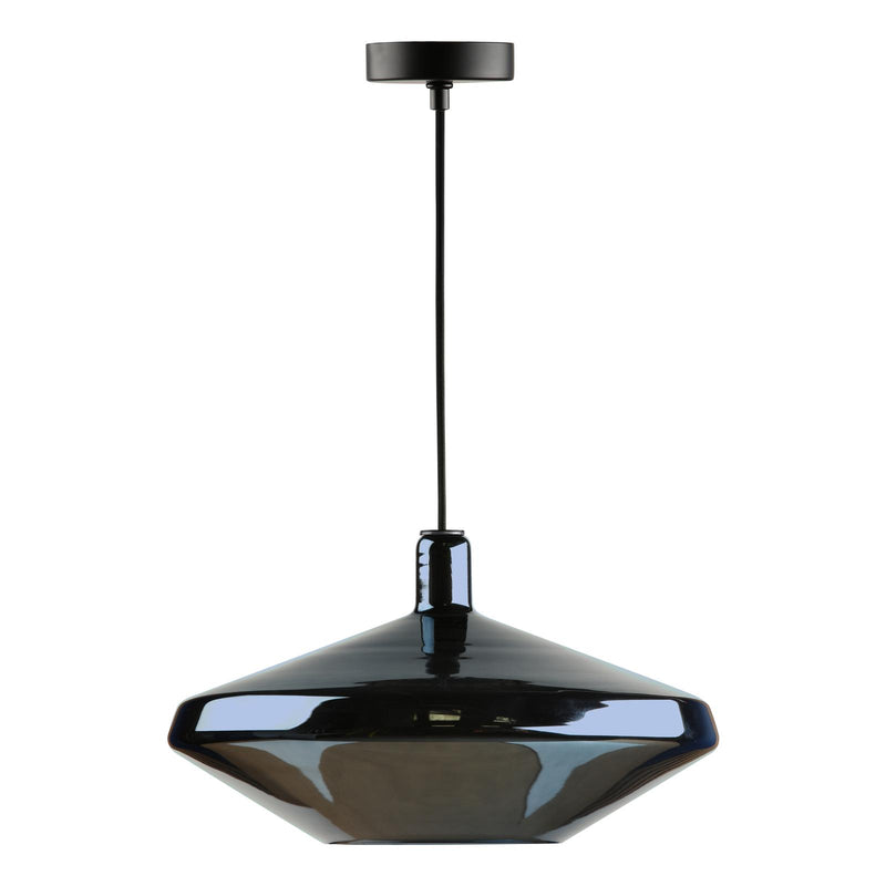 Dar Lighting Esmeralda Large Pendant Blue & Opal Glass • ESM8623