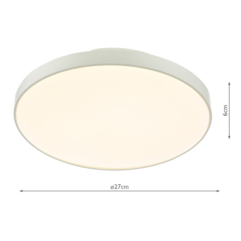 Dar Lighting Essien Flush White LED IP44 • ESS5202