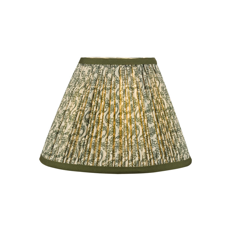 Dar Lighting Esther Green Cotton Empire Shade 25cm 25cm • EST1024