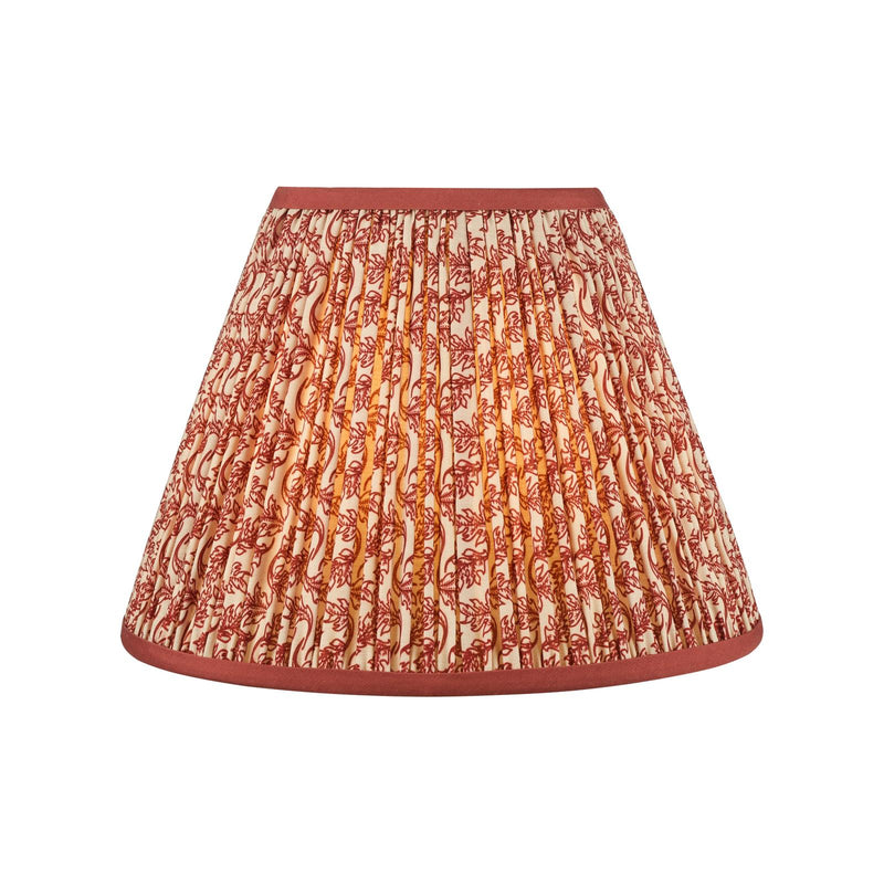 Dar Lighting Esther Red Cotton Empire Shade 30cm 30cm • EST1225