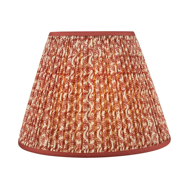 Dar Lighting Esther Red Cotton Empire Shade 35cm 35cm • EST1425