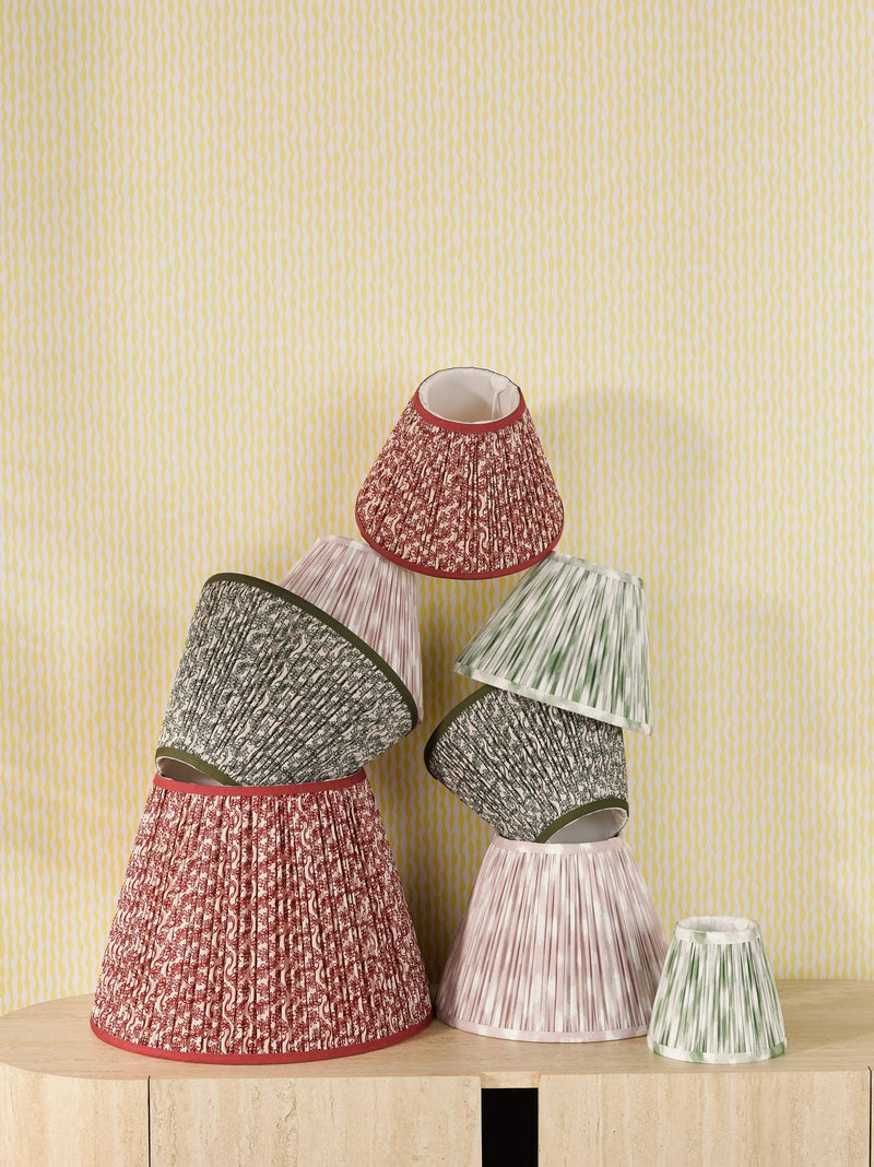 Dar Lighting Esther Green Cotton Empire Shade 40cm 40cm • EST1624