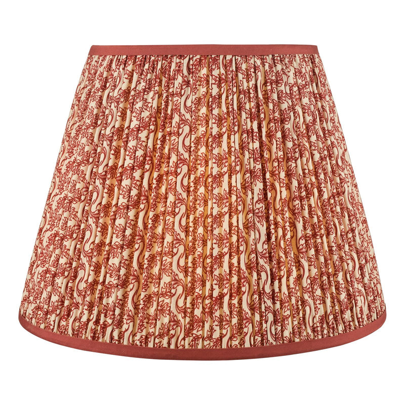 Dar Lighting Esther Red Cotton Empire Shade 40cm 40cm • EST1625