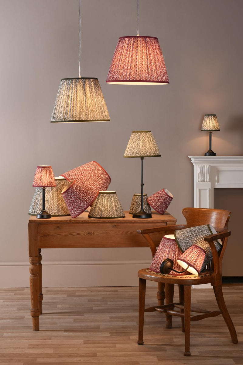 Dar Lighting Esther Green Cotton Empire Shade 15cm 15cm • EST2624