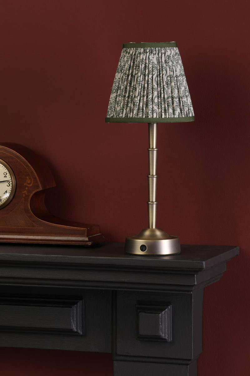 Dar Lighting Esther Green Cotton Empire Shade 15cm 15cm • EST2624