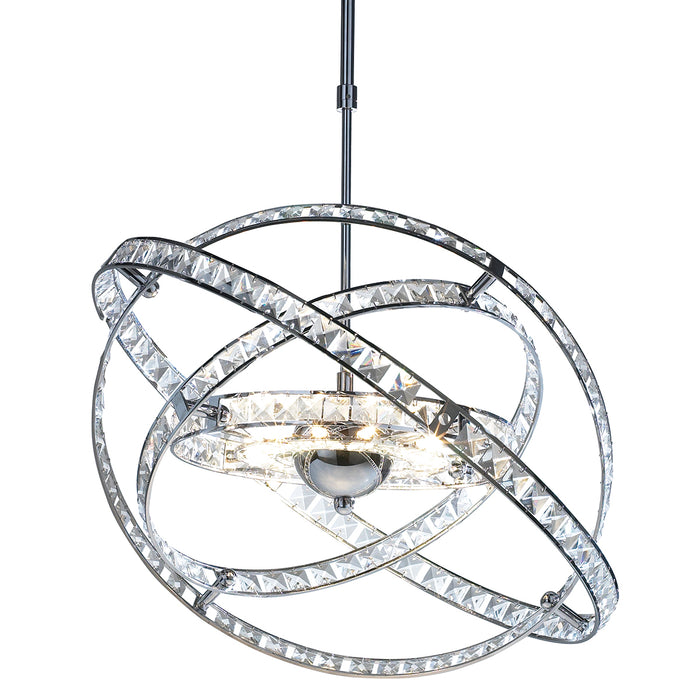 Dar Lighting Eternity 10 Light Pendant Faceted Crystal and Polished Chrome • ETE2350