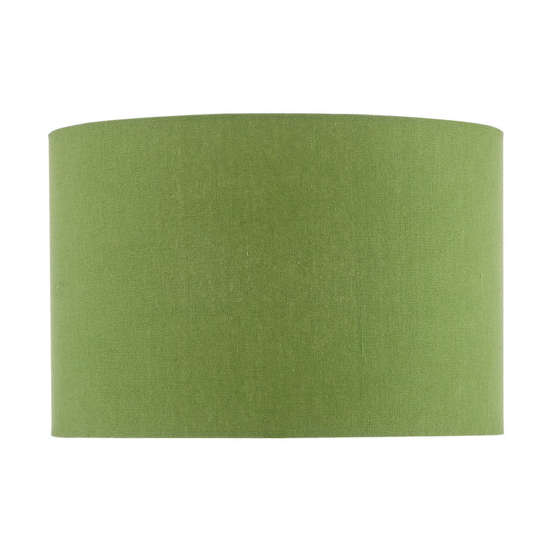Dar Lighting Etzel Green Linen Drum Shade 30cm • ETZ1224
