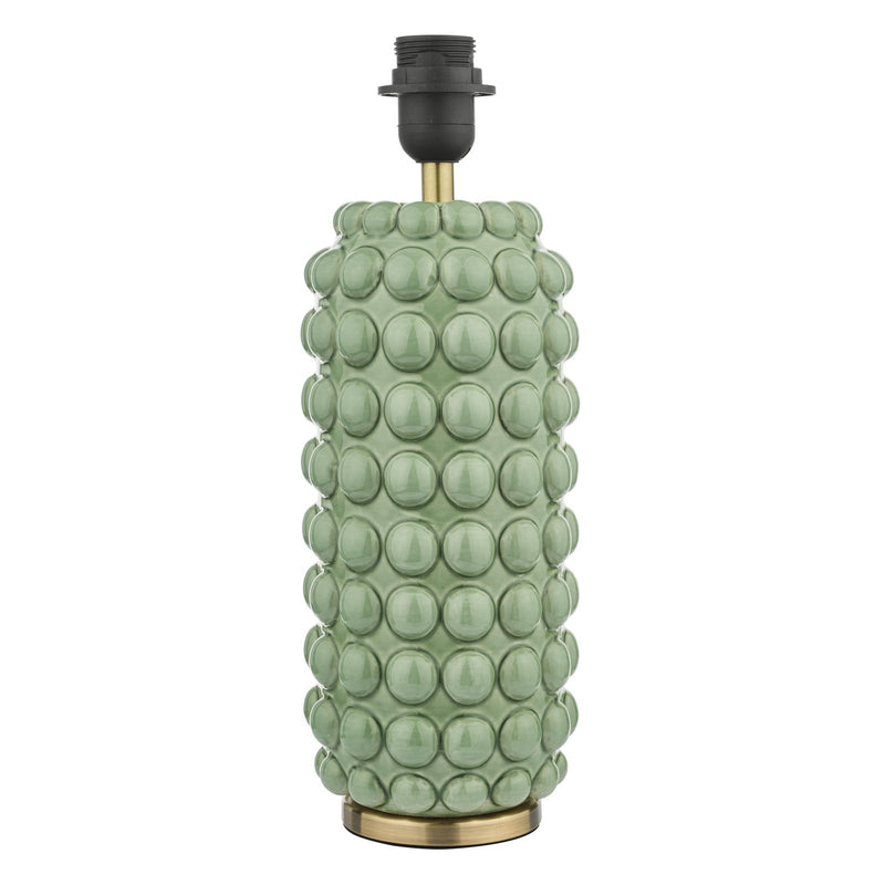Dar Lighting Etzel Table Lamp Green Antique Brass With Shade • ETZ4224