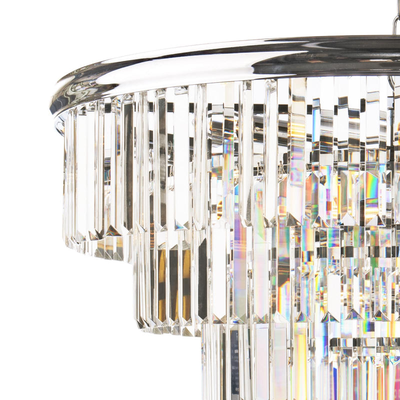 Dar Lighting Eulalia 12 Light Chandelier Polished Chrome Crystal • EUL1250