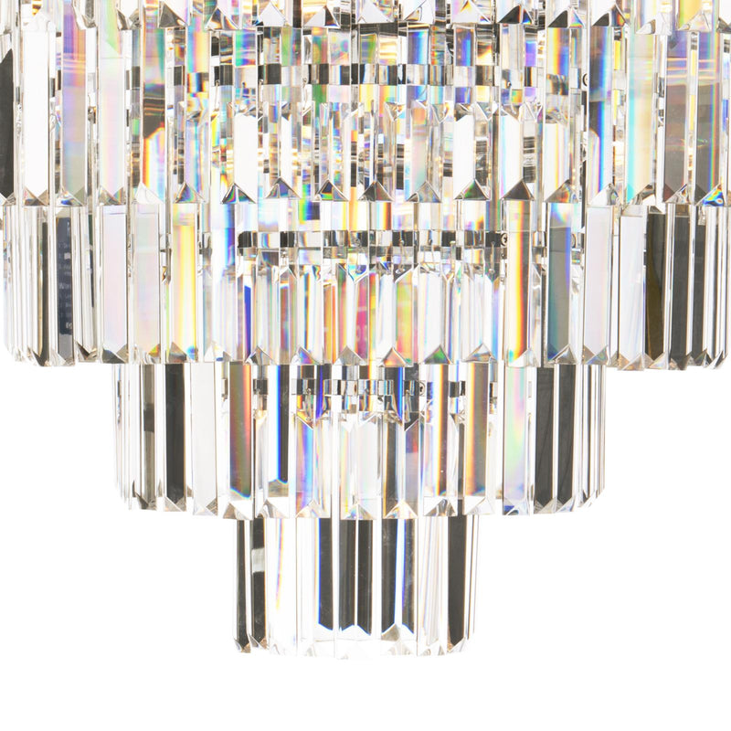 Dar Lighting Eulalia 12 Light Chandelier Polished Chrome Crystal • EUL1250