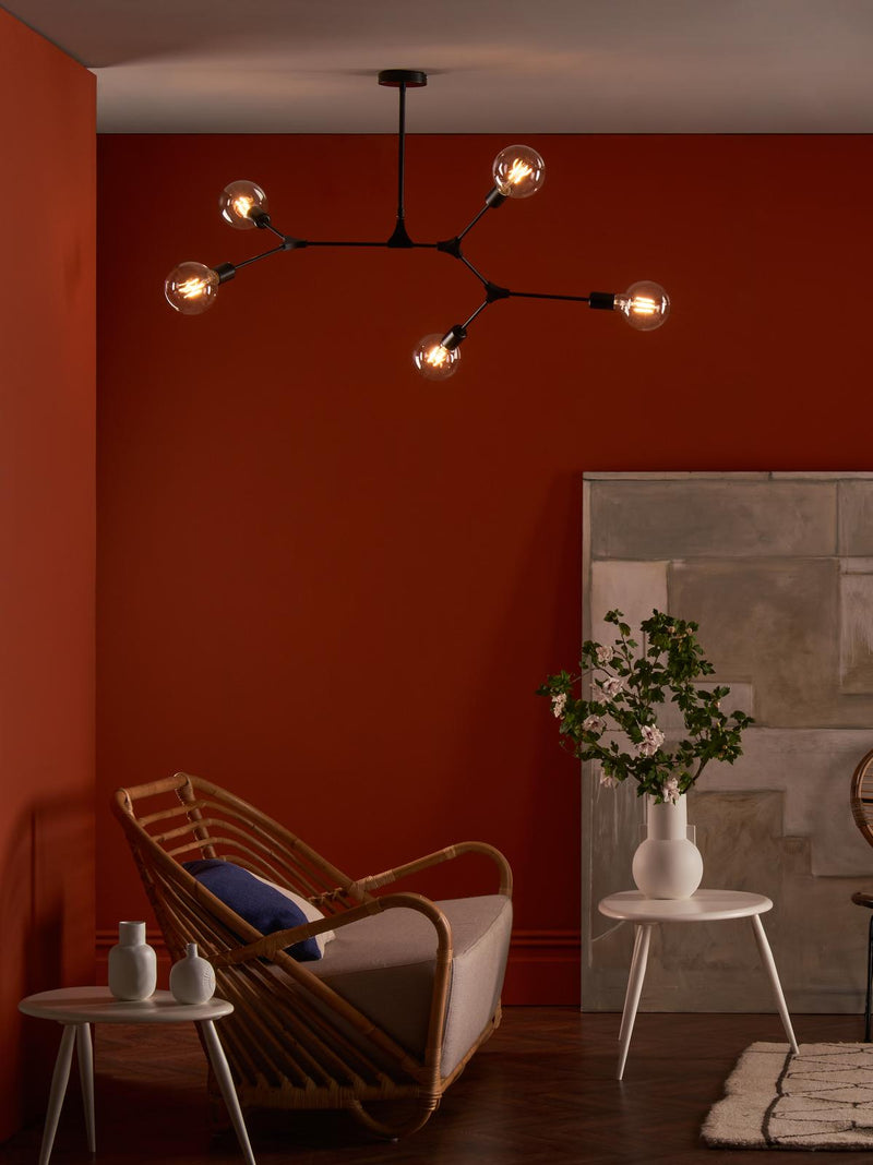 Dar Lighting Euphemia 5 Light Pendant Black • EUP0539