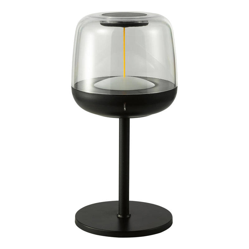 Dar Lighting Ezera Rechargeable Outdoor Table Lamp Black LED IP44 • EZE4222