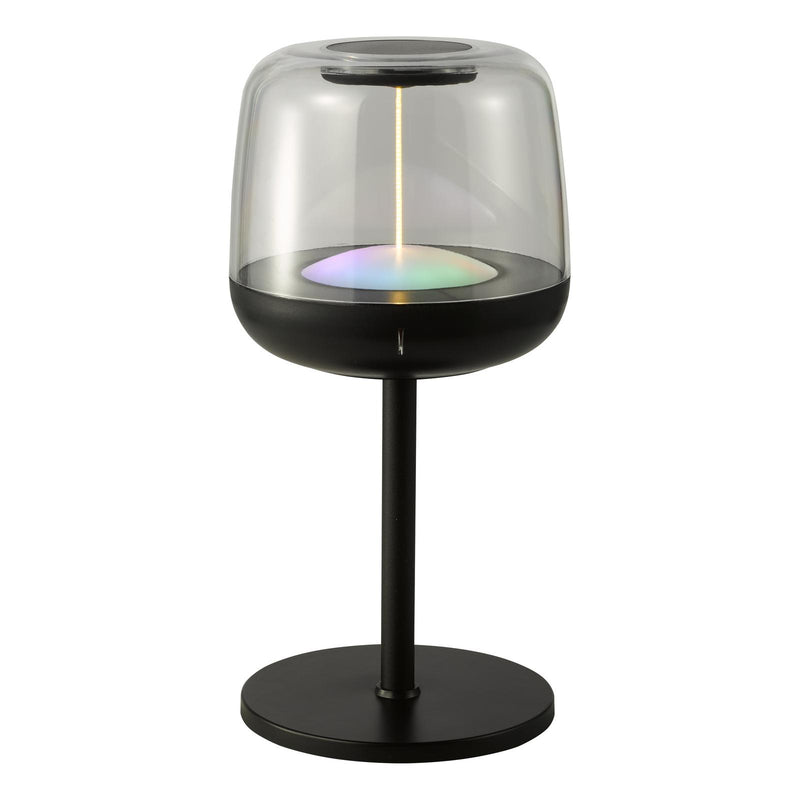 Dar Lighting Ezera Rechargeable Outdoor Table Lamp Black LED IP44 • EZE4222