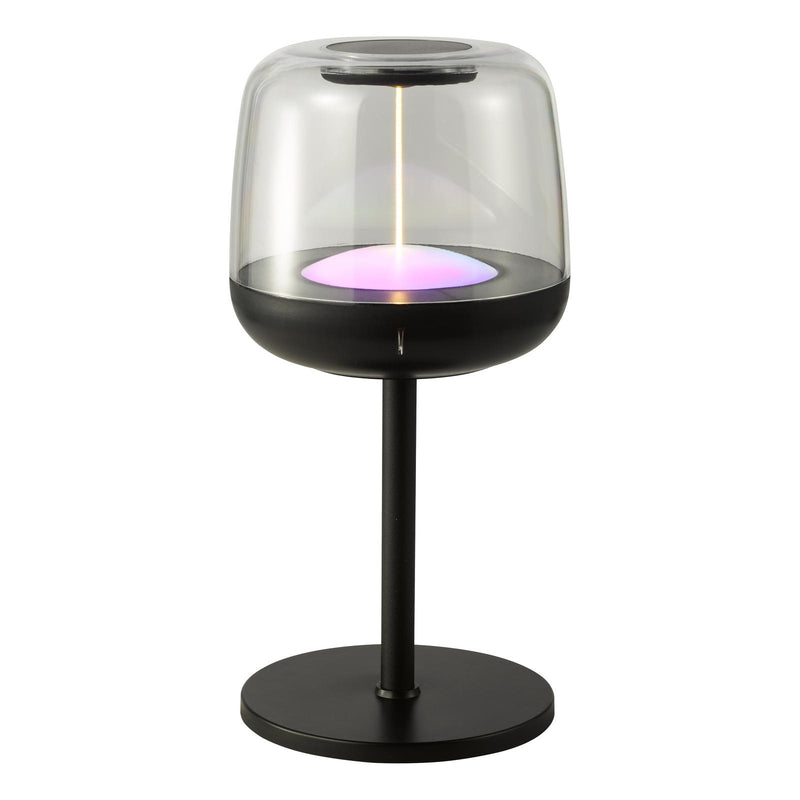 Dar Lighting Ezera Rechargeable Outdoor Table Lamp Black LED IP44 • EZE4222