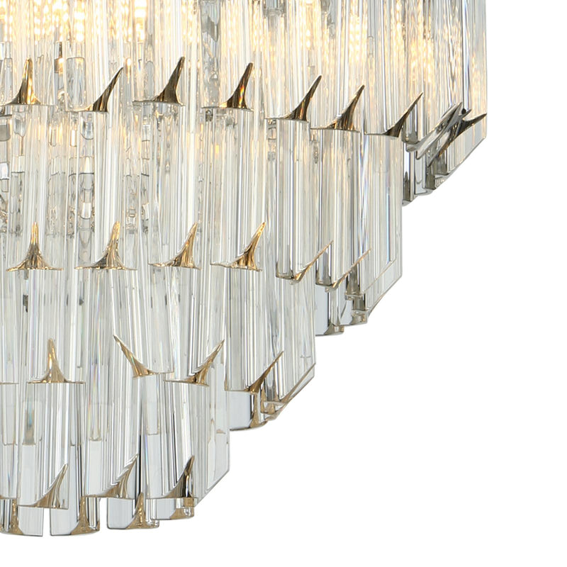Dar Lighting Fame 5 Light Pendant Polished Chrome Glass • FAM0538