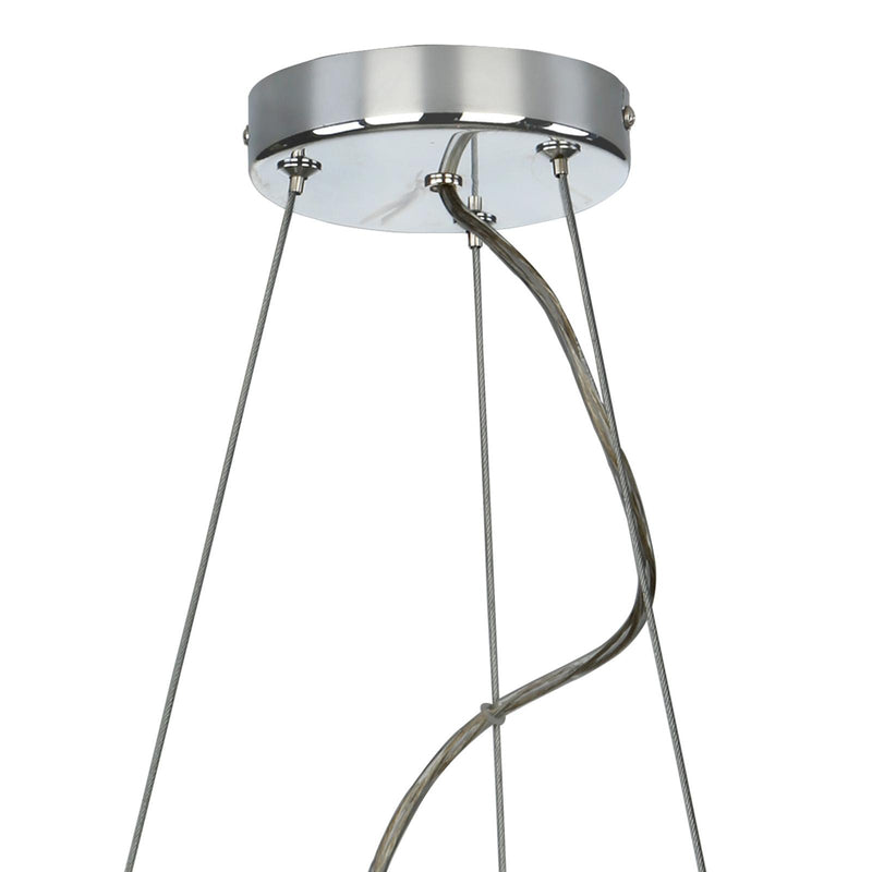 Dar Lighting Fame 5 Light Pendant Polished Chrome Glass • FAM0538