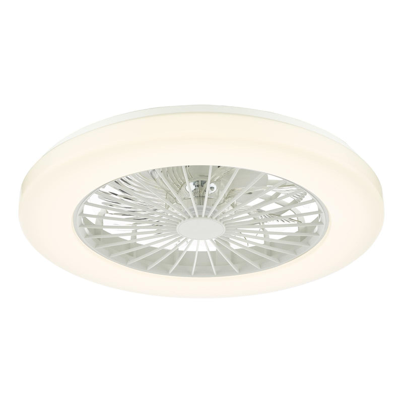Dar Lighting Fan Flush White Fitting Only LED • FAN502