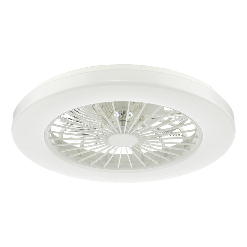 Dar Lighting Fan Flush White Fitting Only LED • FAN502