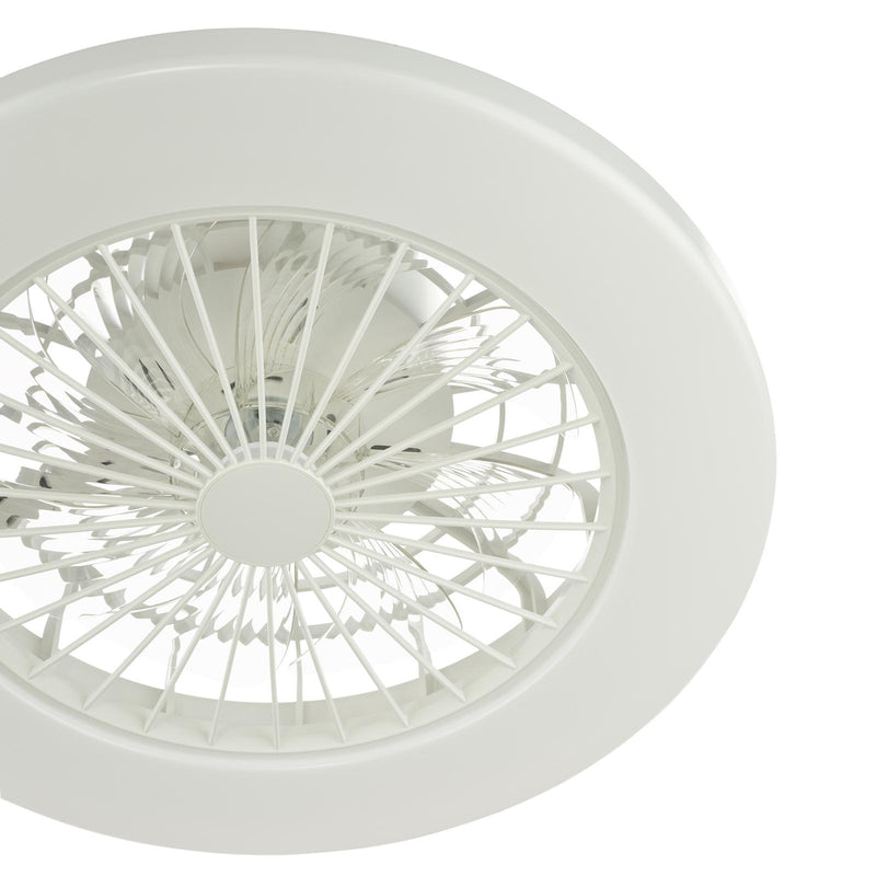 Dar Lighting Fan Flush White Fitting Only LED • FAN502