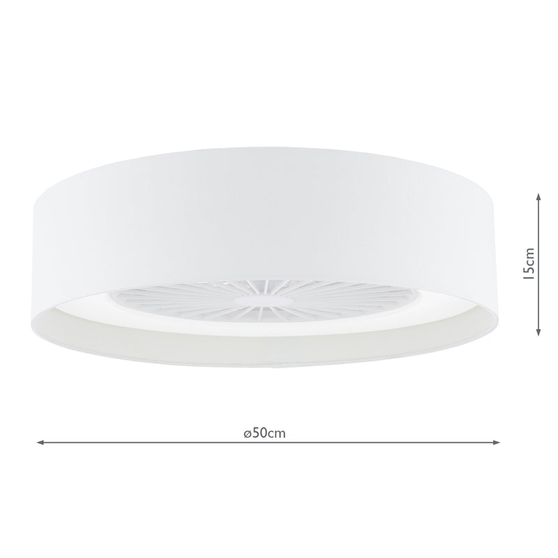 Dar Lighting Fan Flush White LED • FAN522