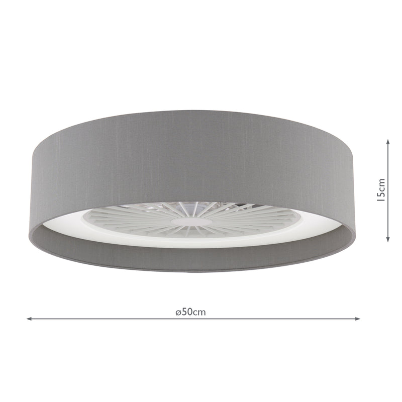 Dar Lighting Fan Flush White LED • FAN5239