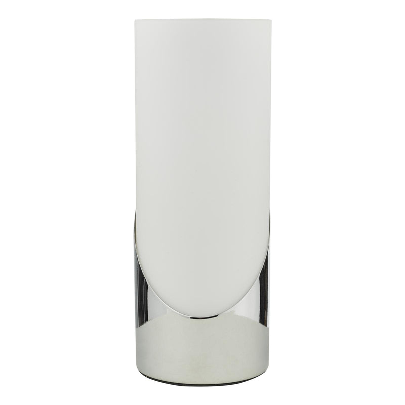 Dar Lighting Faris Touch Table Lamp Polished Chrome Opal Glass • FAR4250