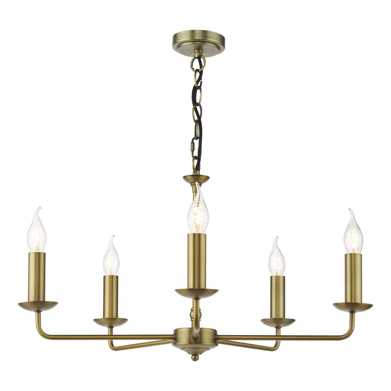 Dar Lighting Favian 5 Light Pendant Matt Bronze Fitting Only • FAV0563