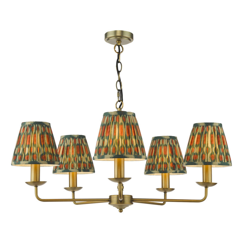 Dar Lighting Favian 5 Light Pendant Matt Bronze Fitting Only • FAV0563