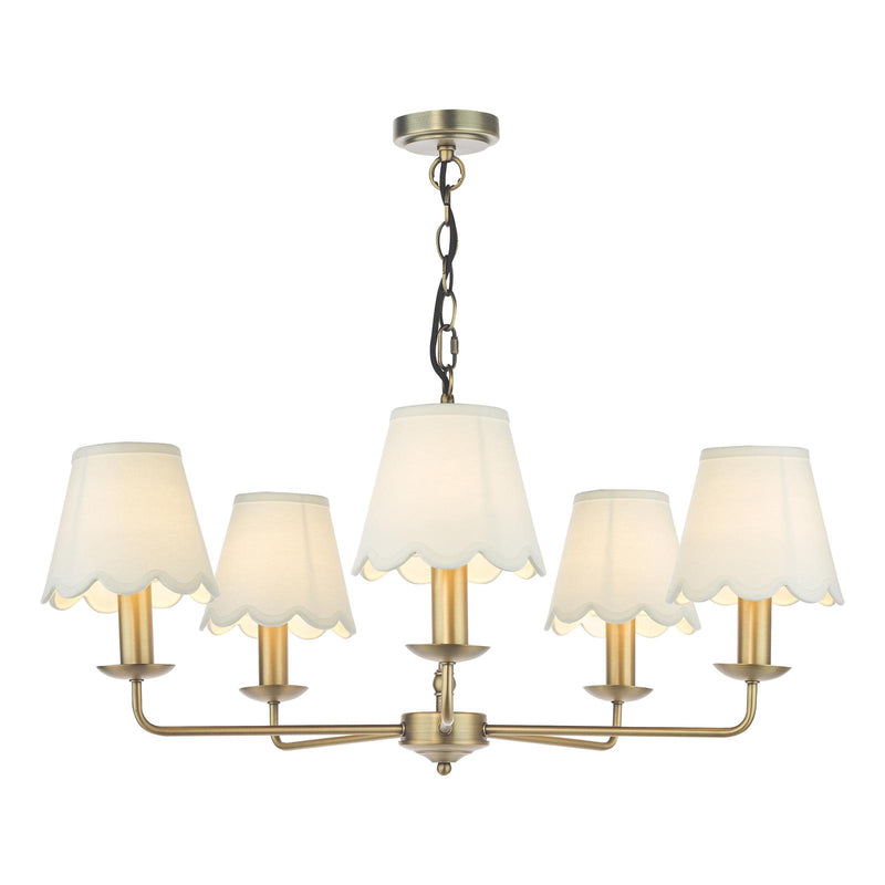 Dar Lighting Favian 5 Light Pendant Matt Bronze Fitting Only • FAV0563