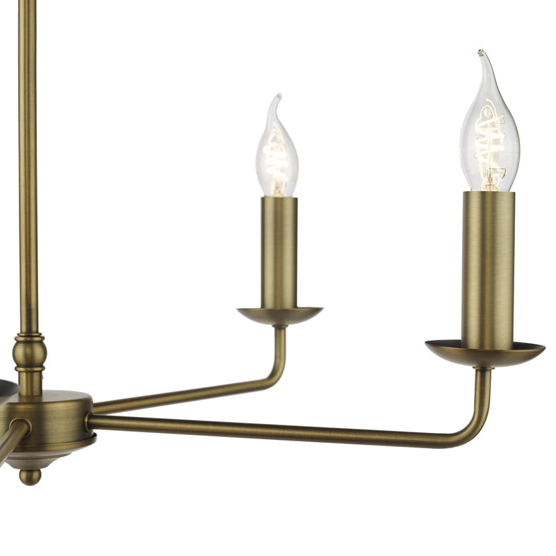 Dar Lighting Favian 5 Light Pendant Matt Bronze Fitting Only • FAV0563