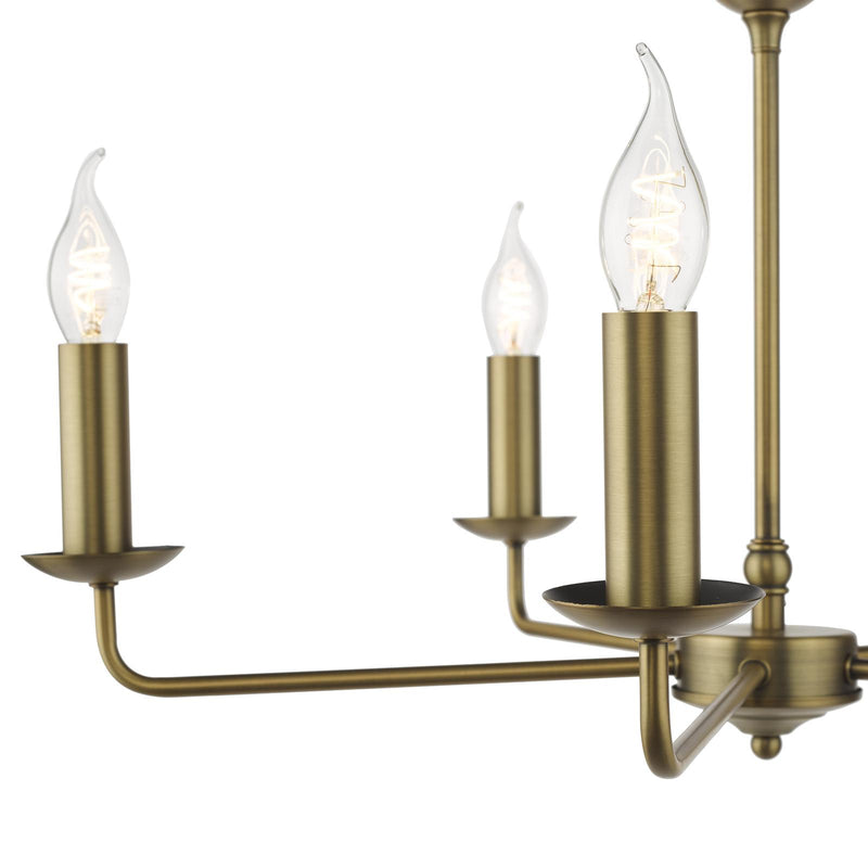 Dar Lighting Favian 5 Light Pendant Matt Bronze Fitting Only • FAV0563