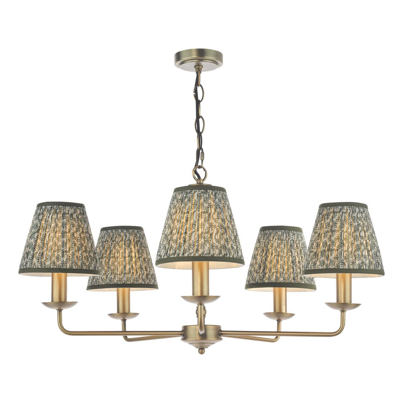 Dar Lighting Favian 5 Light Pendant Matt Bronze Fitting Only • FAV0563