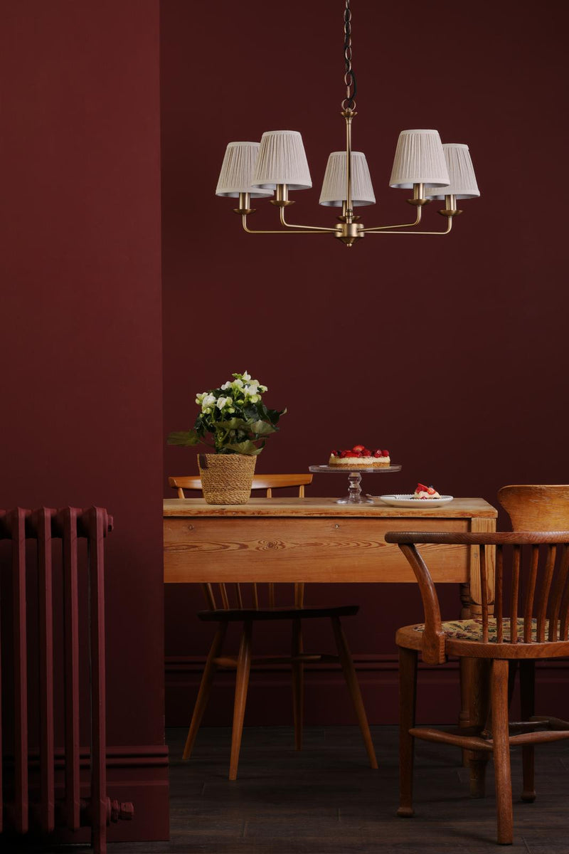 Dar Lighting Favian 5 Light Pendant Matt Bronze Fitting Only • FAV0563