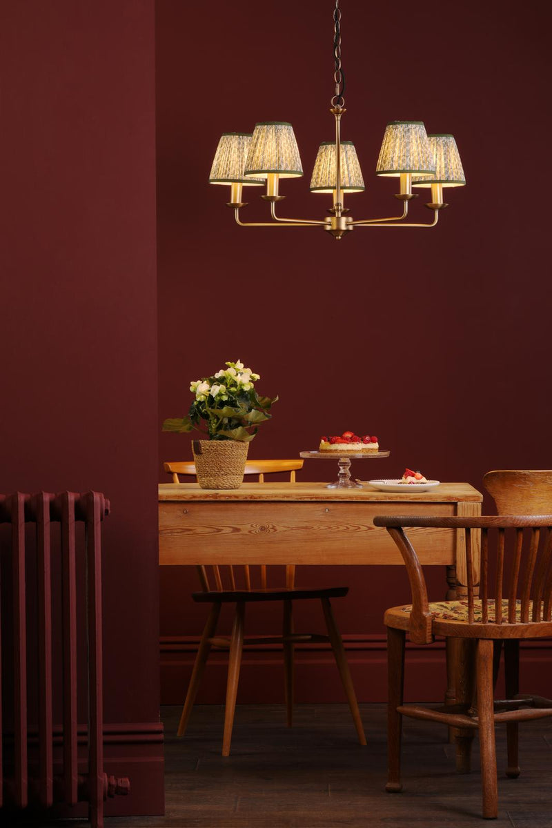 Dar Lighting Favian 5 Light Pendant Matt Bronze Fitting Only • FAV0563