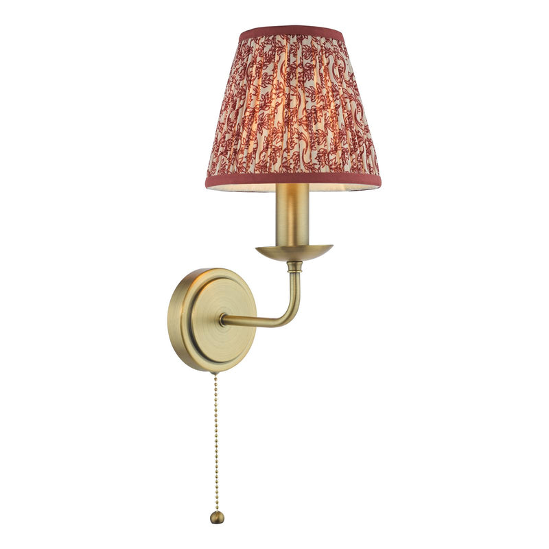 Dar Lighting Favian Wall Light Matt Bronze With Shade • FAV0763-EST2625