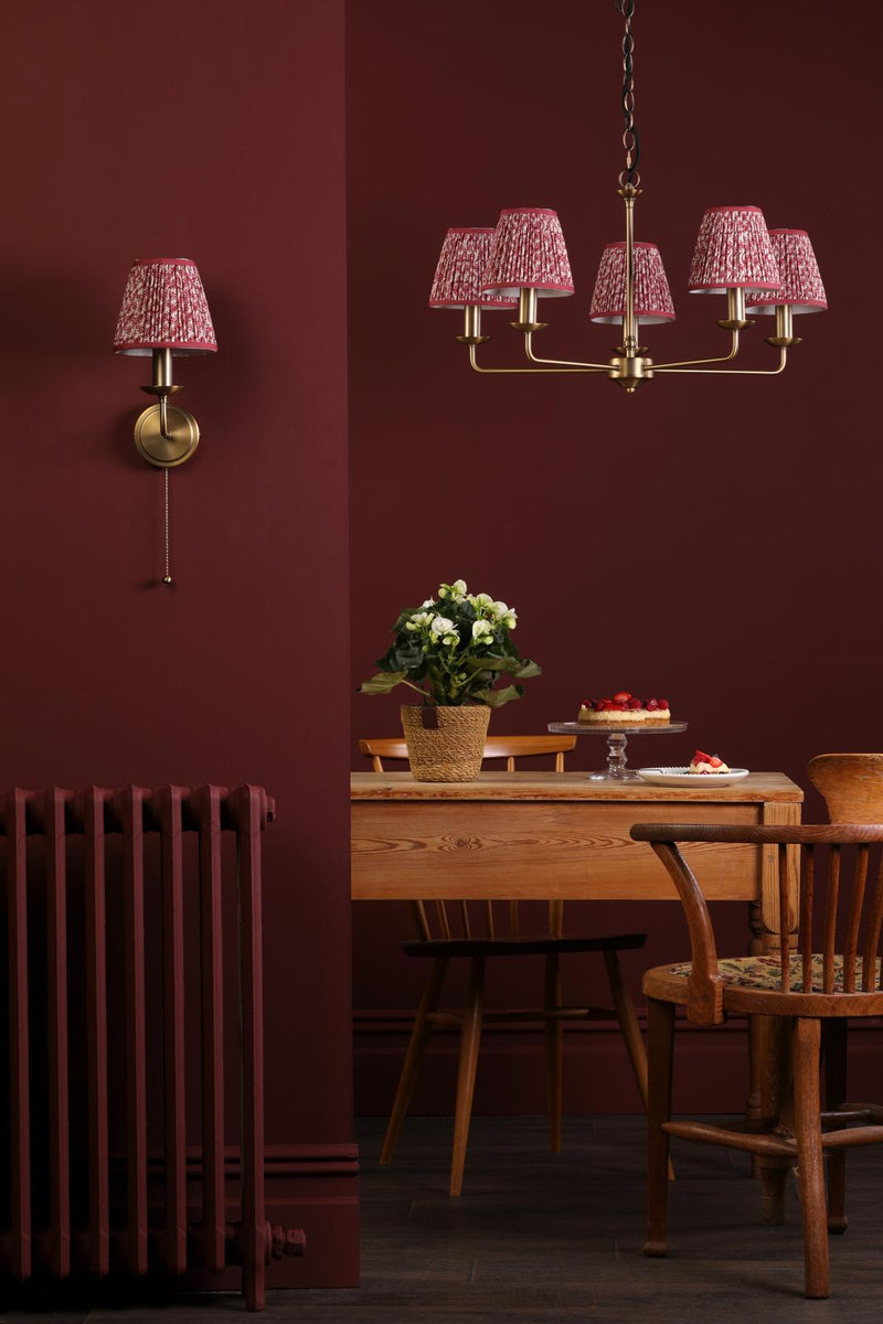 Dar Lighting Favian Wall Light Matt Bronze With Shade • FAV0763-EST2625