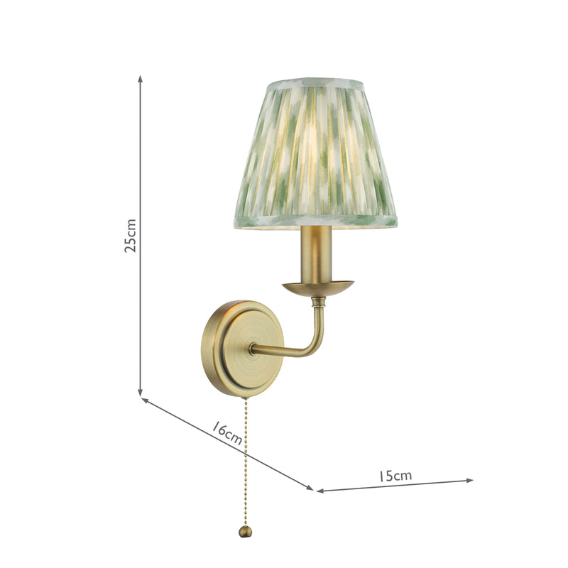 Dar Lighting Favian Wall Light Matt Bronze With Shade • FAV0763-IKA2624