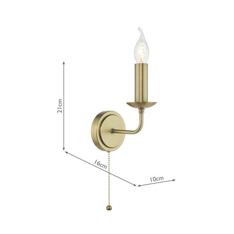 Dar Lighting Favian Wall Light Matt Bronze Bracket Only • FAV0763