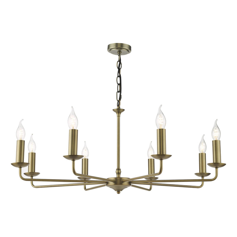 Dar Lighting Favian 8 Light Pendant Matt Bronze Fitting Only • FAV0863
