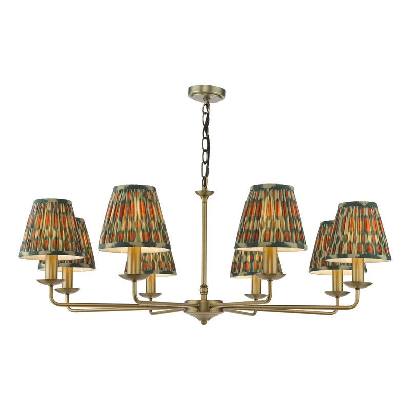 Dar Lighting Favian 8 Light Pendant Matt Bronze Fitting Only • FAV0863