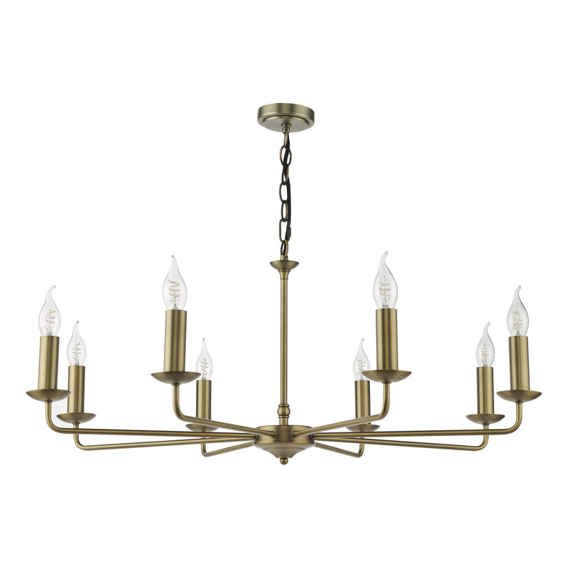 Dar Lighting Favian 8 Light Pendant Matt Bronze Fitting Only • FAV0863
