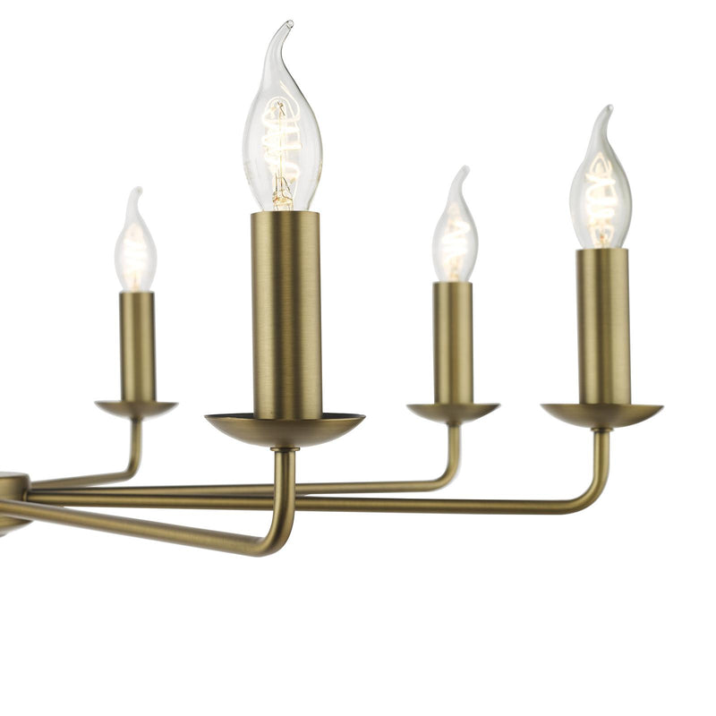 Dar Lighting Favian 8 Light Pendant Matt Bronze Fitting Only • FAV0863
