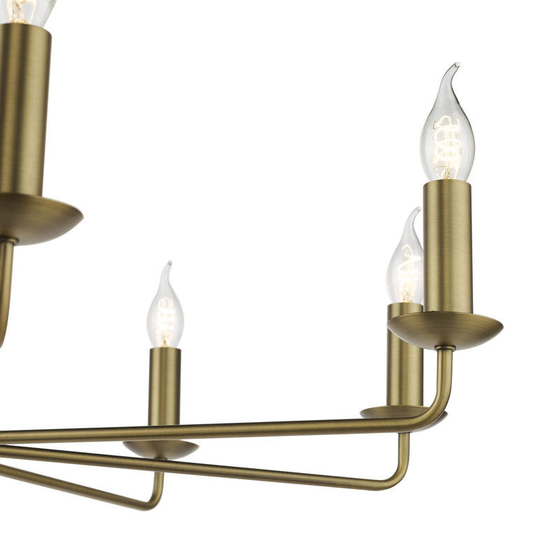 Dar Lighting Favian 8 Light Pendant Matt Bronze Fitting Only • FAV0863