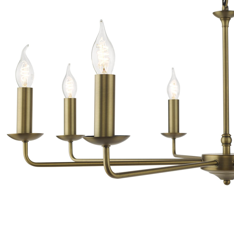 Dar Lighting Favian 8 Light Pendant Matt Bronze Fitting Only • FAV0863