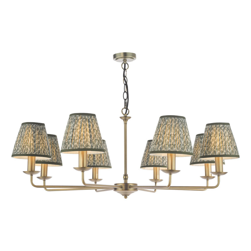 Dar Lighting Favian 8 Light Pendant Matt Bronze Fitting Only • FAV0863